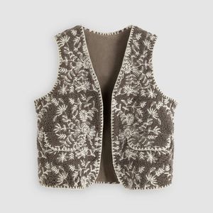 FLORAL GRAY ARTWORK PRINTED VEST